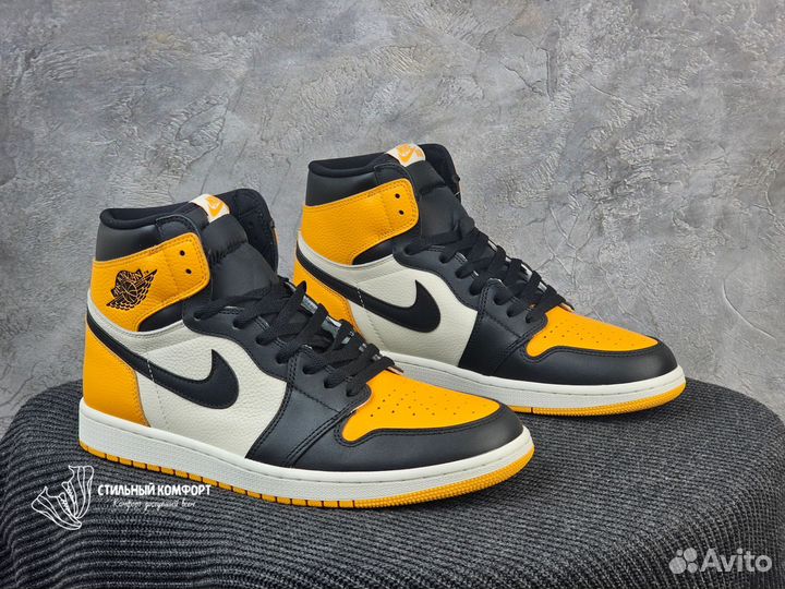 Кроссовки Nike Air Jordan 1 high OG Yellow toe