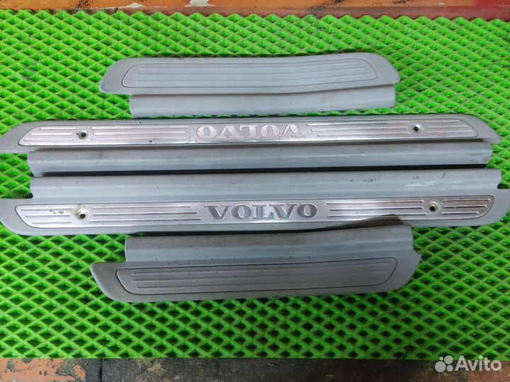 Декоративные накладки порога volvo s40 v40