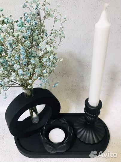 Ваза, подсвечники, подставки