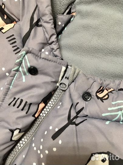 Зимний конверт + муфты (варежки) Leokid