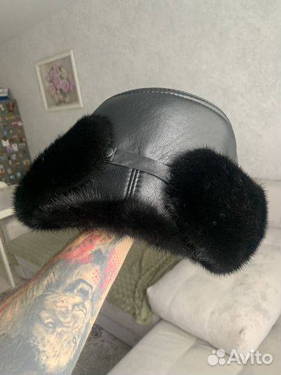 Шапка ушанка норковая мужская