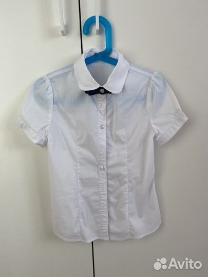 Блузка школьная Button Blue