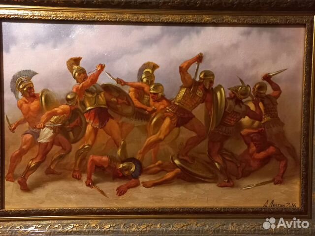 Картина Спартанцы. Гоплиты. Сражение