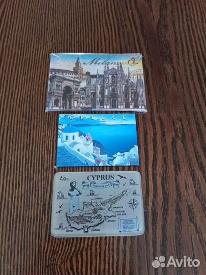 Милан Кипр Греция магниты на холодильн новые упак
