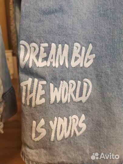 Джинсовая рубашка на мальчика, рост 152