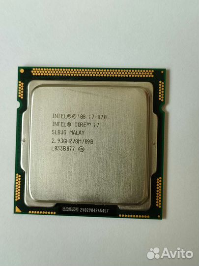 Процессор Intel core i7-870 LGA1156Процессор