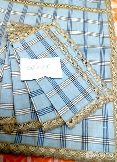 Скатерть Лен + салфетки Лен новые