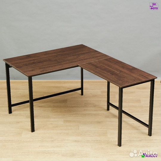 Угловой стол Даврит 1Д дуб апрельский шоколадный