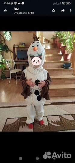 Костюм снеговика Олафа Disney в отл состоянии