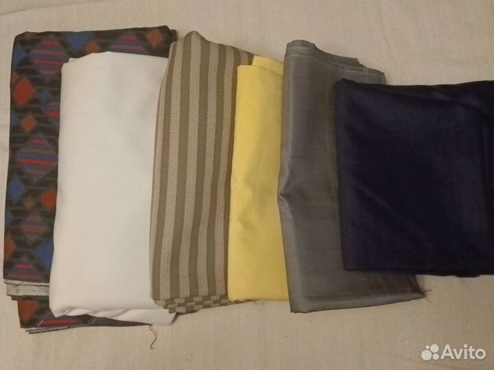 Ткани тик, костюмная полушерсть, бязь, фланель