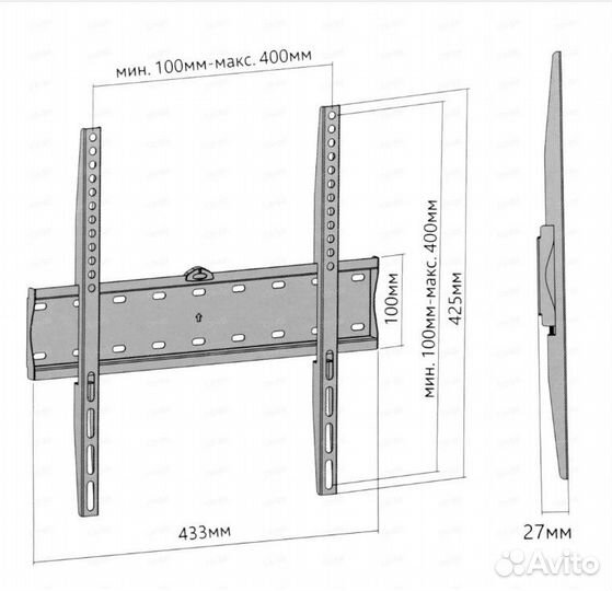 Кронштейн фиксированный cadena KL21G-44F