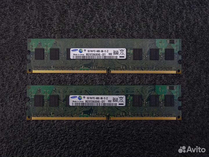 DDR2 2x1gb 800mhz 1rank CL6-6-6-18 Samsung