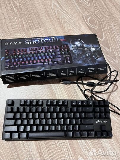 Игровая клавиатура с подсветкой Оклик Shotgun