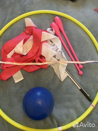 Гимнастический мяч обруч ленточка