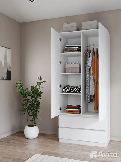 Шкаф распашной белый