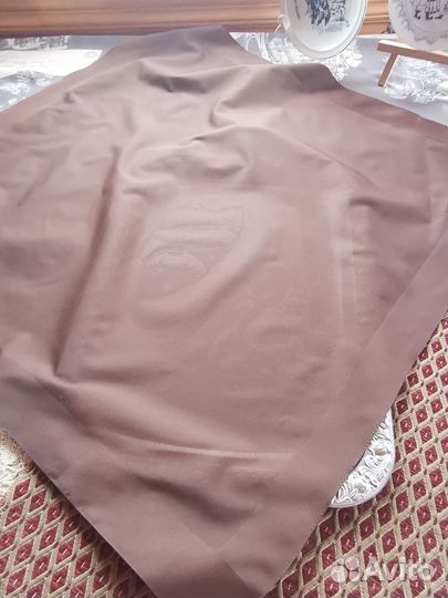 Винтажный платок Италия Светло коричневый