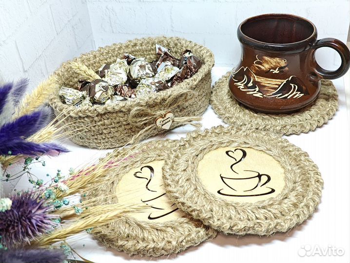 Подставка под горячее/бокал/открытка. Север