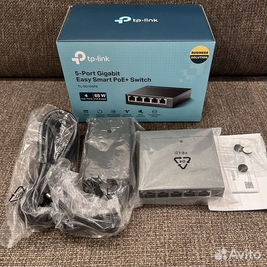 Коммутатор PoE+ TP-link TL-SG105PE