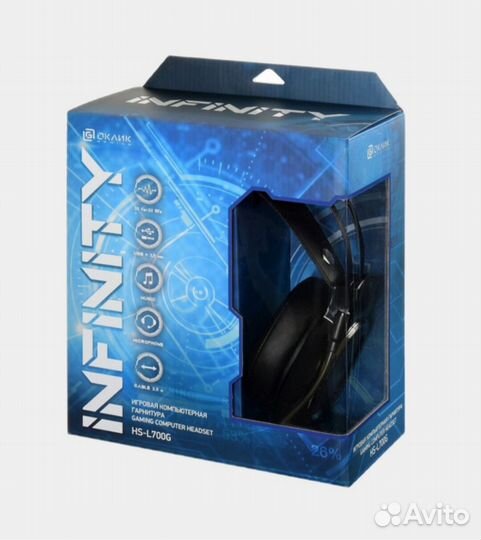 Гарнитура наушники с микрофоном новые oklick