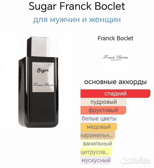 Духи тестер Franck Boclet Sugar (60)