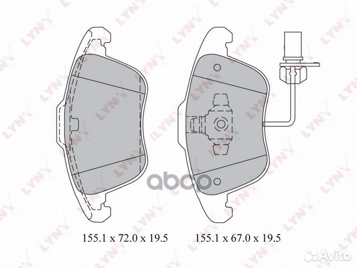 Колодки тормозные дисковые перед BD1220 LYN