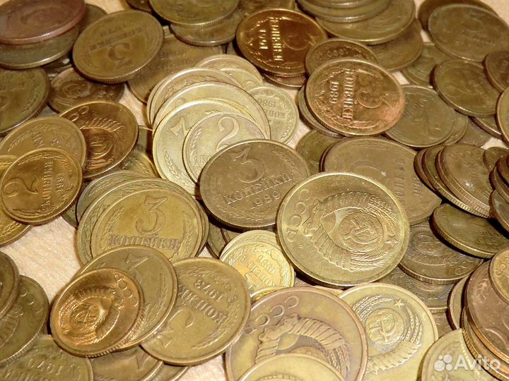 Медные монеты СССР. 1.2.3.5 копеек