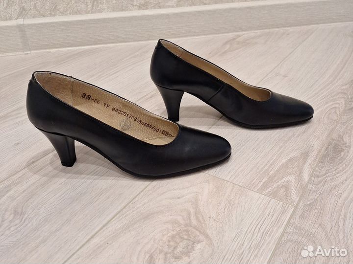 Туфли женские черные натуральная кожа