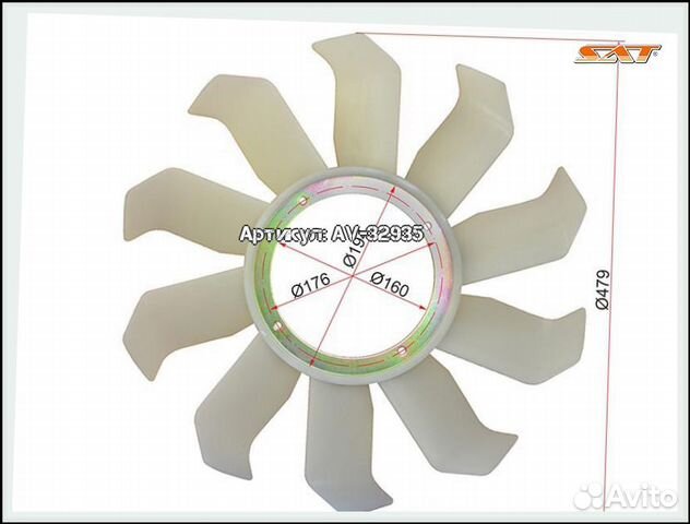 Крыльчатка вентилятора mitsubishi canter 1996 - 20
