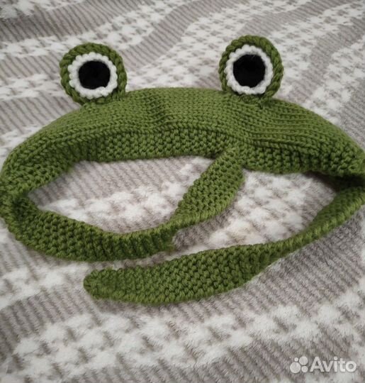 Шапка повязка лягушка