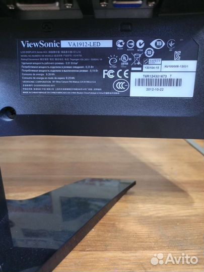 Монитор viewsonic 18.5