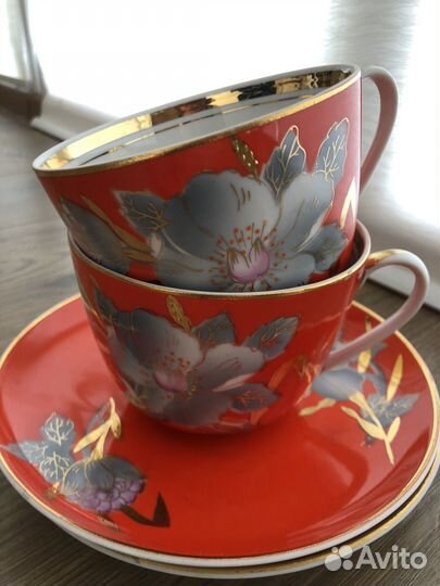 Большая чайная пара Мальва Барановка