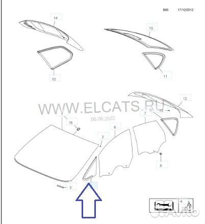 Стекло боковое переднее левое Opel Astra J P10