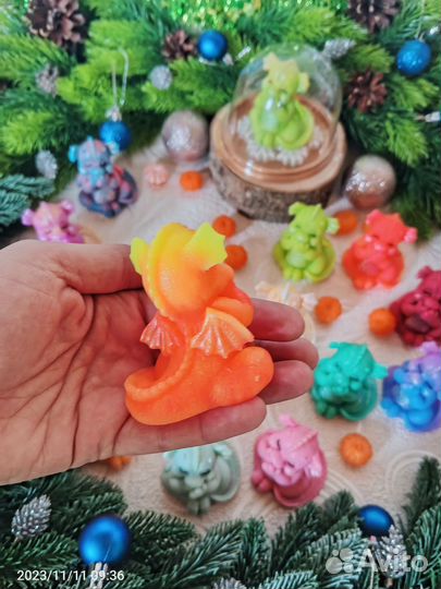 Подарок дракон из мыла