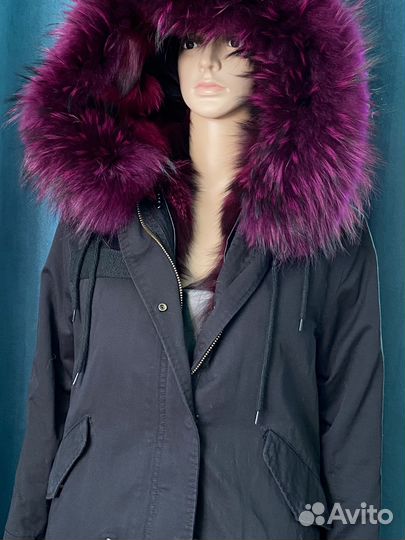 Парка с натуральным мехом 42 44