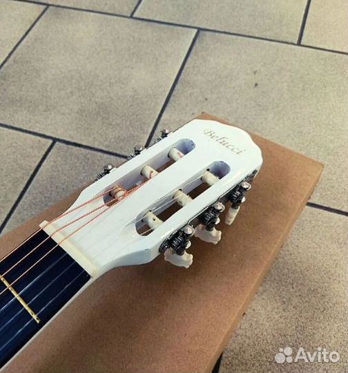 Гитара классическая belucci bc3905 белая с чехлом