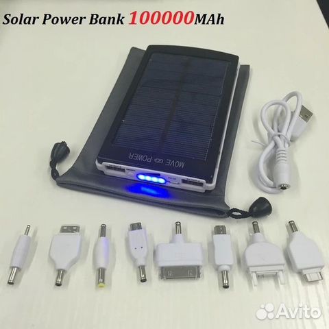 Power Bank Solar 100000mAh на солнечной батарее