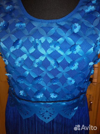 Платье синее