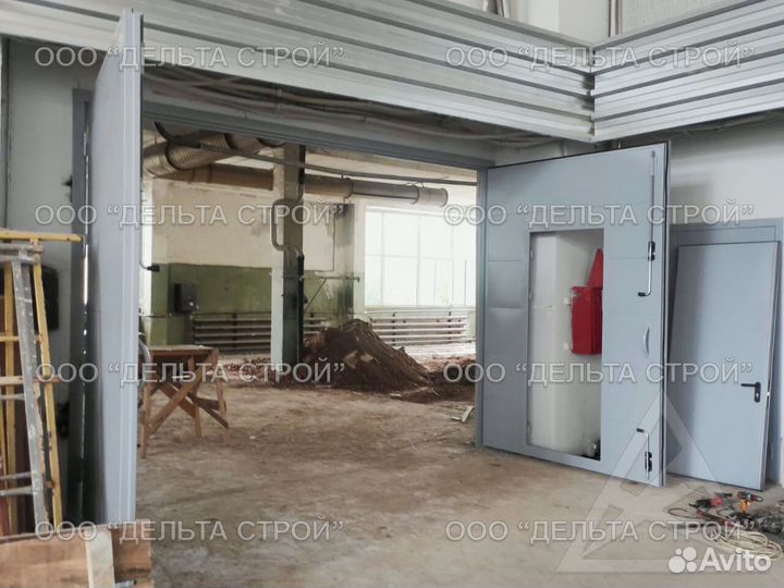 Промышленные ворота с калиткой