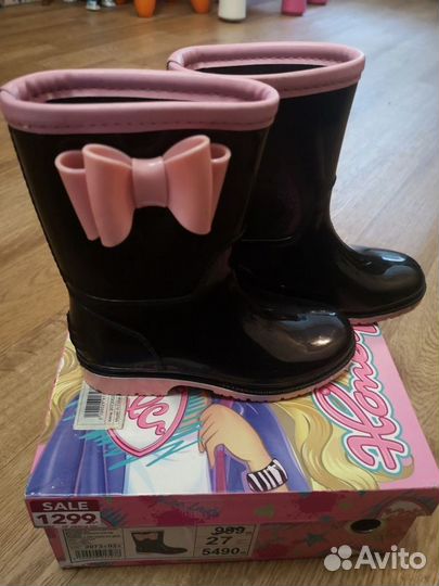 Резиновые сапоги утепленные, р.27