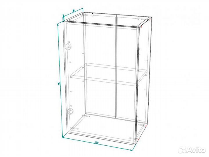 Кухня Бруклин шкаф шв450 фасад шв 450 бетон белый