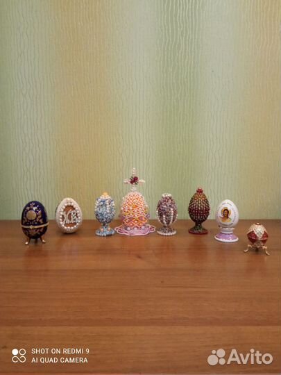 Пасхальные яйца фарфор и бисер