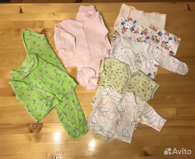 Слипы ползунки шапочки носочки 56-62