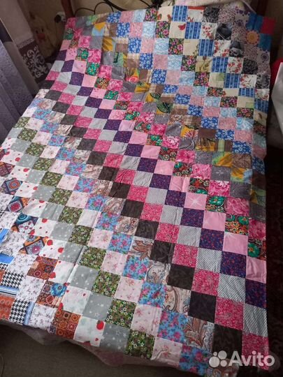 Одеяло-покрывало ручной работы пэчворк