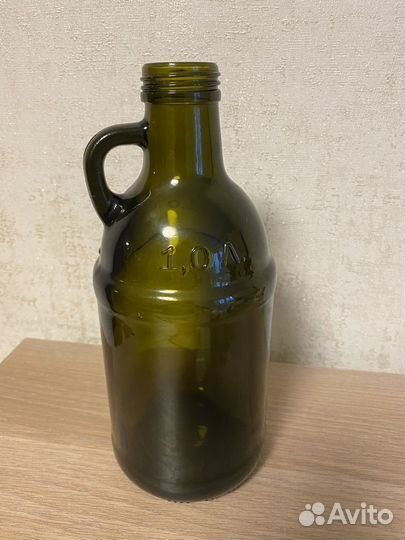 Бутылка декоративная темное стекло 1 л