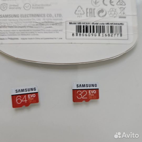 Карта памяти MicroSD Samsung 32,64,128