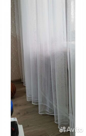 Новый готовый тюль из вуали, тюль под лён и другие