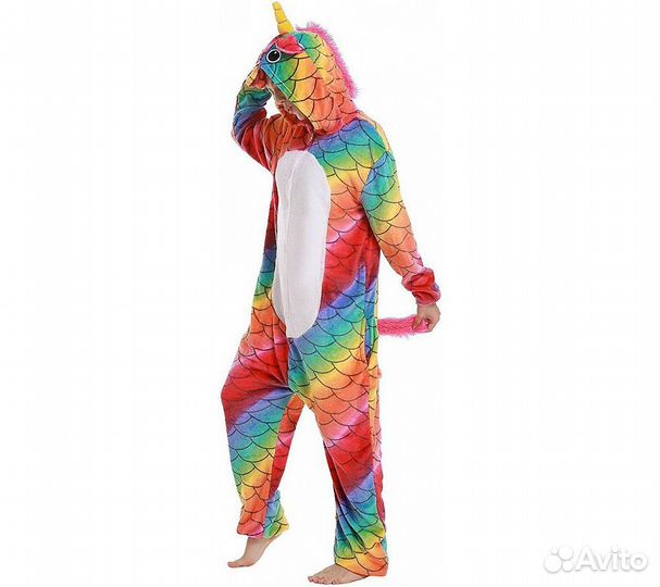 Кигуруми Funfur Единорог Хамелеон Цветной L