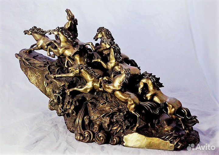 Табун Лошадей - Статуэтка из Бронзы RU*426