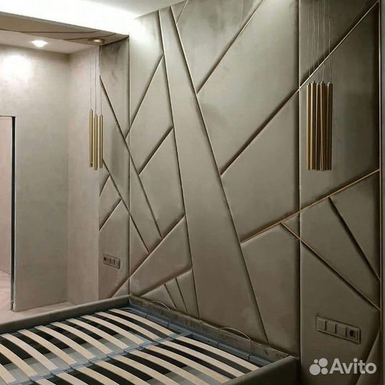 Мягкие стеновые панели/мягкая стена в спальню