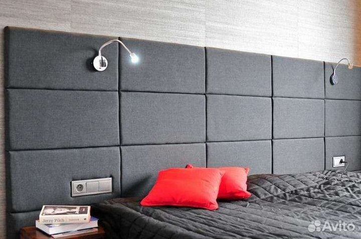 Мягкие стеновые панели,соты, детская кровать